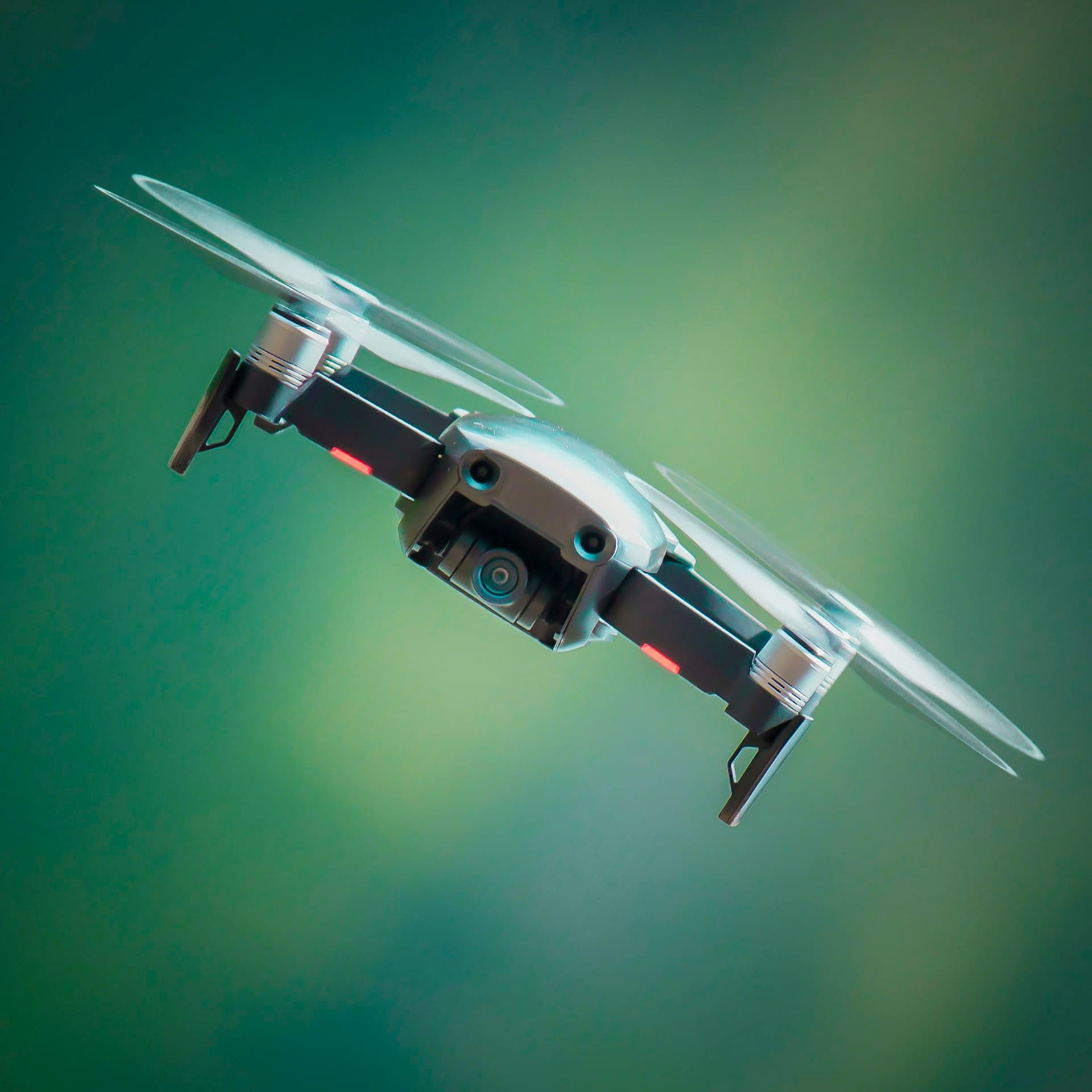 Professional drone in flight for mapping and surveying across Africa