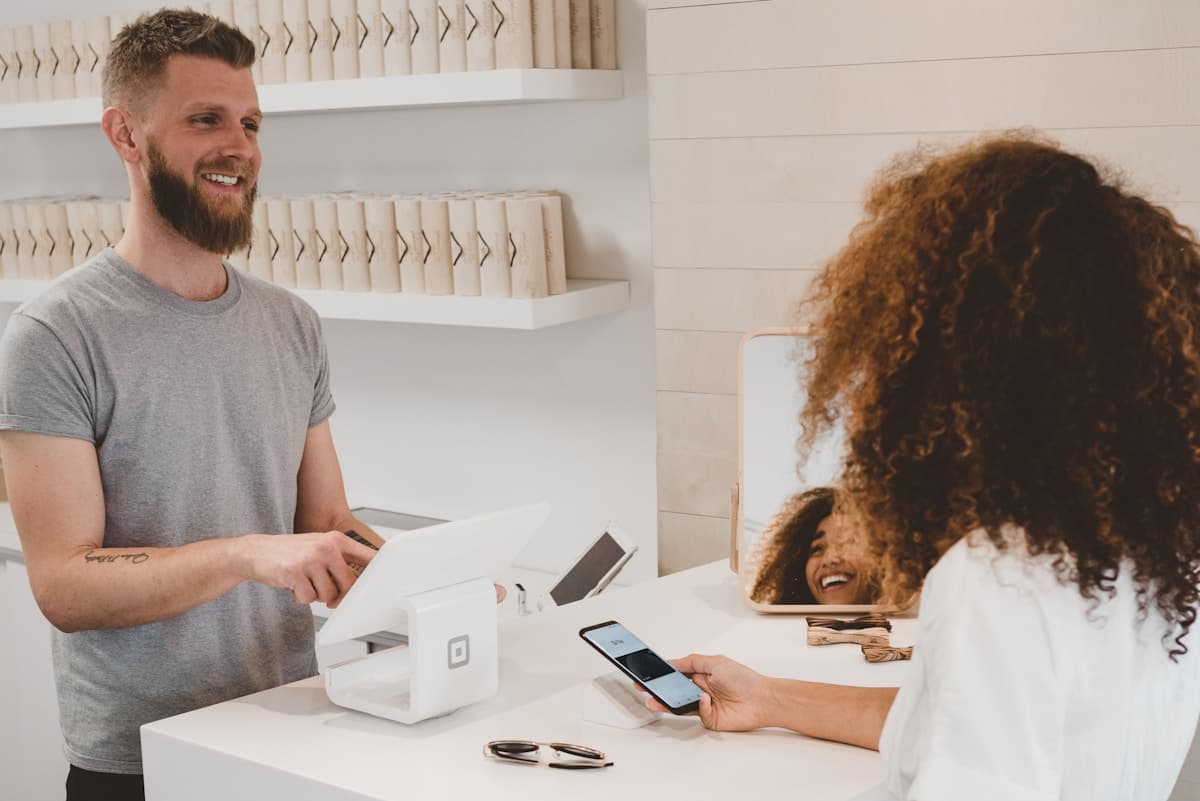 Modern retail store with IoT footfall analytics